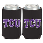 Wholesale-TCU Horned Frogs BLACK Can Cooler 12 oz.