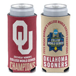 Wholesale-NCAA Women's CWS Champions Oklahoma Sooners Women's College World Seri 12 oz Slim Can Cooler