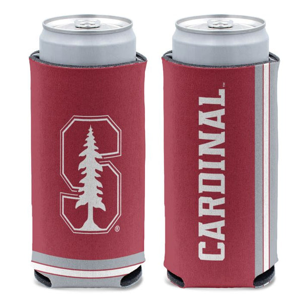 Wholesale-Stanford Cardinal Stock 12 oz Slim Can Cooler