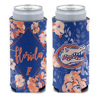 Wholesale-Florida Gators FLORAL 12 oz Slim Can Cooler