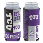 TCU Horned Frogs 12 oz Slim Can Cooler