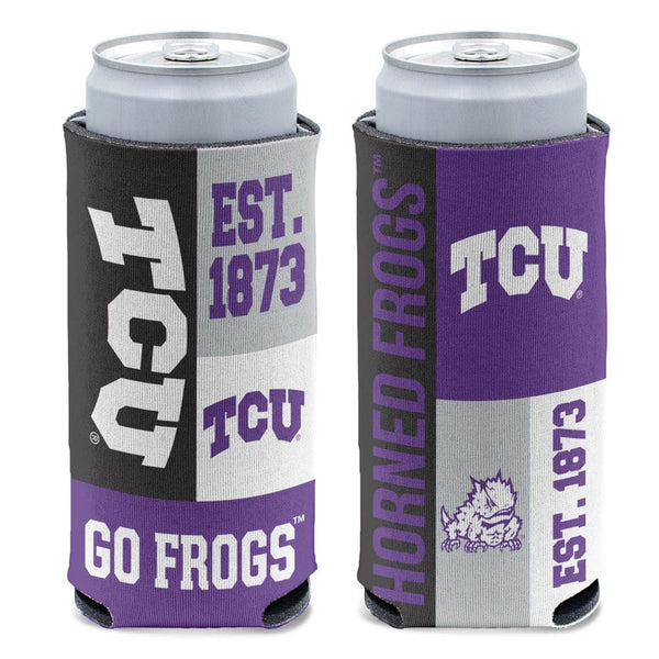 TCU Horned Frogs 12 oz Slim Can Cooler