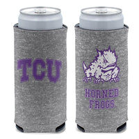 Wholesale-TCU Horned Frogs HEATHERED 12 oz Slim Can Cooler