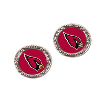 Arizona Cardinals Earrings Jewelry Carded Round