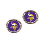 Minnesota Vikings Earrings Jewelry Carded Round