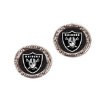 Las Vegas Raiders Earrings Jewelry Carded Round