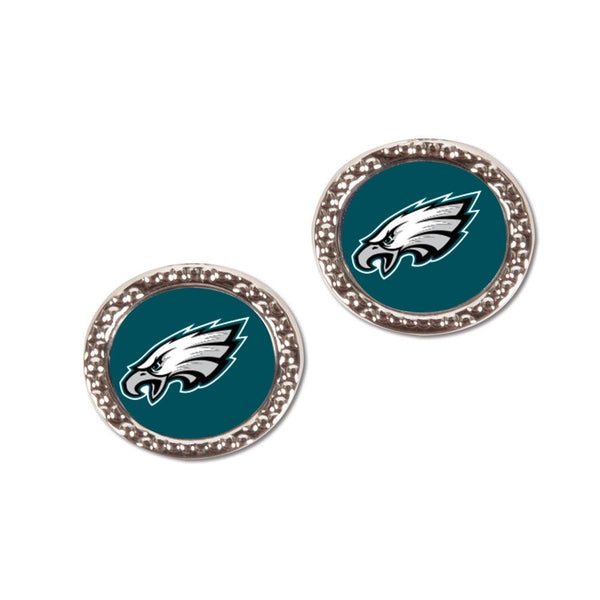 Philadelphia Eagles Earrings Jewelry Carded Round
