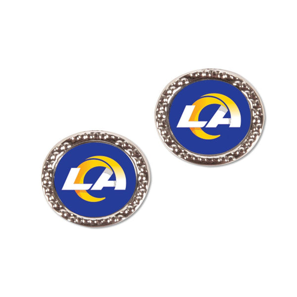 Los Angeles Rams Earrings Jewelry Carded Round