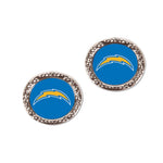 Los Angeles Chargers Earrings Jewelry Carded Round