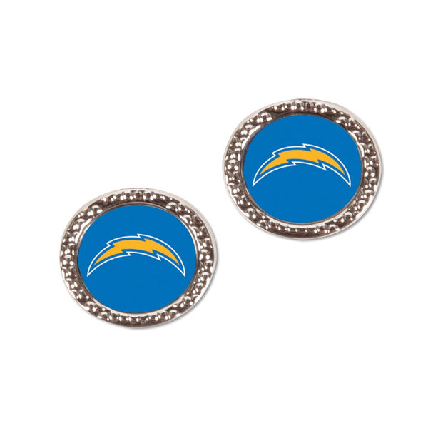 Los Angeles Chargers Earrings Jewelry Carded Round