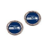 Seattle Seahawks Earrings Jewelry Carded Round