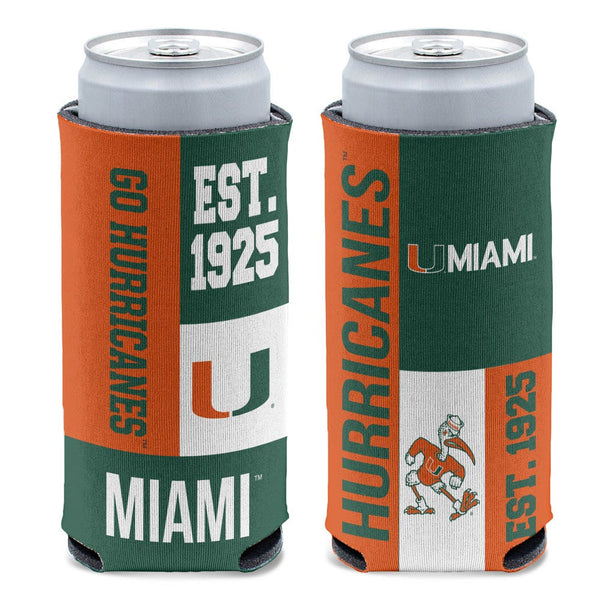 Miami Hurricanes 12 oz Slim Can Cooler