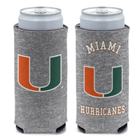 Miami Hurricanes HEATHERED 12 oz Slim Can Cooler