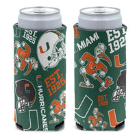 Miami Hurricanes 12 oz Slim Can Cooler