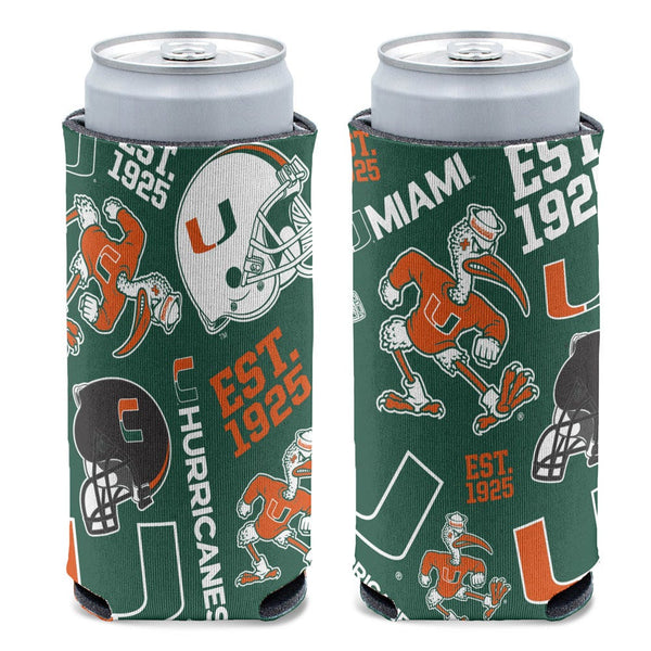 Miami Hurricanes 12 oz Slim Can Cooler