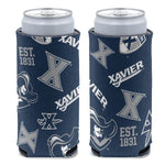 Wholesale-Xavier Musketeers SCATTERPRINT 12 oz Slim Can Cooler