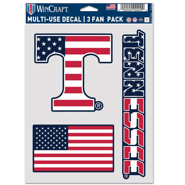 Tennessee Volunteers / Stars and Stripes NCAA Multi Use 3 Fan Pack