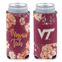 Virginia Tech Hokies FLORAL 12 oz Slim Can Cooler