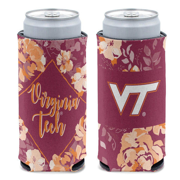 Virginia Tech Hokies FLORAL 12 oz Slim Can Cooler