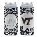 Virginia Tech Hokies SNOW LEOPARD 12 oz Slim Can Cooler