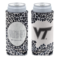 Virginia Tech Hokies SNOW LEOPARD 12 oz Slim Can Cooler