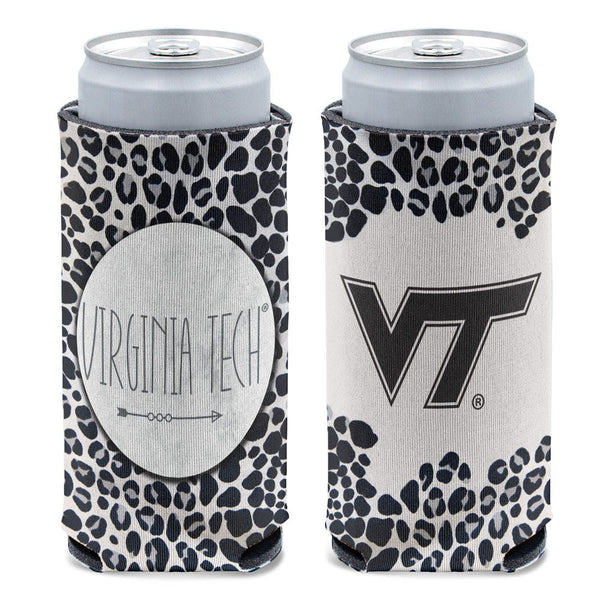 Virginia Tech Hokies SNOW LEOPARD 12 oz Slim Can Cooler