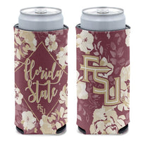 Wholesale-Florida State Seminoles FLORAL 12 oz Slim Can Cooler