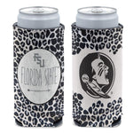 Wholesale-Florida State Seminoles SNOW LEOPARD 12 oz Slim Can Cooler