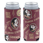 Wholesale-Florida State Seminoles SCATTERPRINT 12 oz Slim Can Cooler