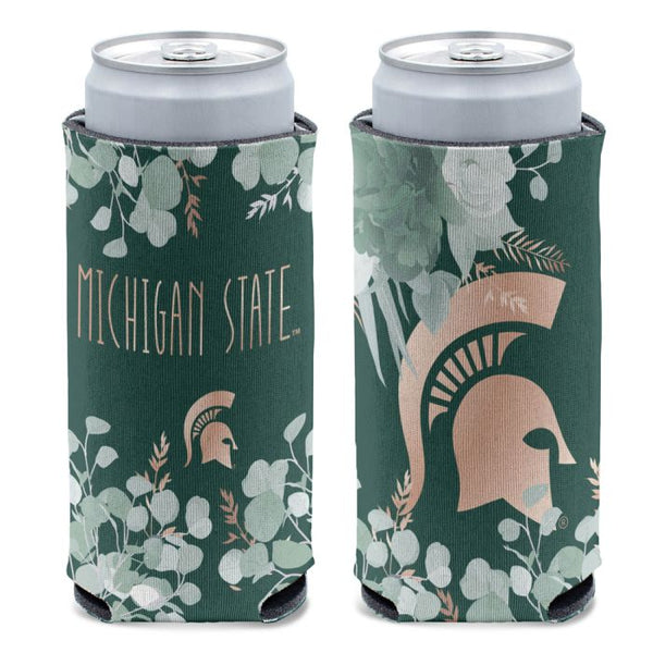 Wholesale-Michigan State Spartans EUCALYPTUS 12 oz Slim Can Cooler