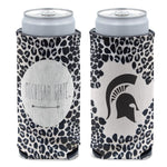 Wholesale-Michigan State Spartans SNOW LEOPARD 12 oz Slim Can Cooler