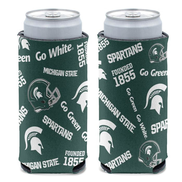 Wholesale-Michigan State Spartans 12 oz Slim Can Cooler