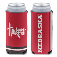 Wholesale-Nebraska Cornhuskers STOCK 12 oz Slim Can Cooler