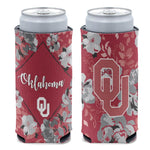 Wholesale-Oklahoma Sooners FLORAL 12 oz Slim Can Cooler