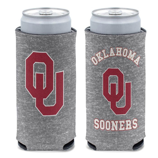 Wholesale-Oklahoma Sooners HEATHERED 12 oz Slim Can Cooler