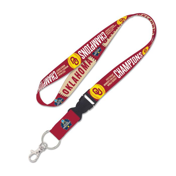 Wholesale-NCAA Women's CWS Champions Oklahoma Sooners Women's College World Seri Lanyard w/detachable buckle 1"