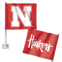 Wholesale-Nebraska Cornhuskers Car Flag 11.75" x 14"