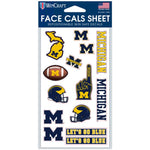 Wholesale-Michigan Wolverines Face Cals 4" x 7"