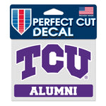 TCU Horned Frogs Perfect Cut Color Decal 4.5" x 5.75"