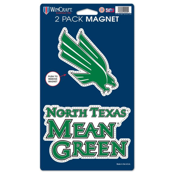 Wholesale-North Texas Mean Green 2 Pack Magnets 5" x 9"