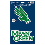 North Texas Mean Green 2 Pack Magnets 5" x  9"