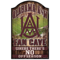 Alabama A&M Bulldogs FAN CAVE Wood Sign 11" x 17" 1/4" thick