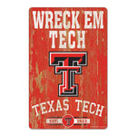 Wholesale-Texas Tech Red Raiders SLOGAN Wood Sign 11" x 17" 1/4" thick