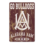 Alabama A&M Bulldogs SLOGAN Wood Sign 11" x 17" 1/4" thick