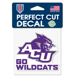 Wholesale-Abilene Christian Wildcats SLOGAN Perfect Cut Color Decal 4" x 4"