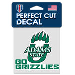 Adams State University Grizzlies SLOGAN Perfect Cut Color Decal 4" x 4"