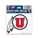 Wholesale-Utah Utes Multi-Use Decal 3" x 4"