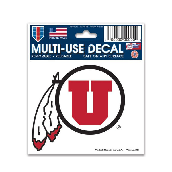 Wholesale-Utah Utes Multi-Use Decal 3" x 4"