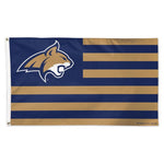 Wholesale-Montana State Bobcats / Stars and Stripes NCAA Flag - Deluxe 3' X 5'