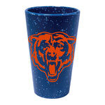 Chicago Bears Blue Speckle 16 oz Silicone Pint Glass
